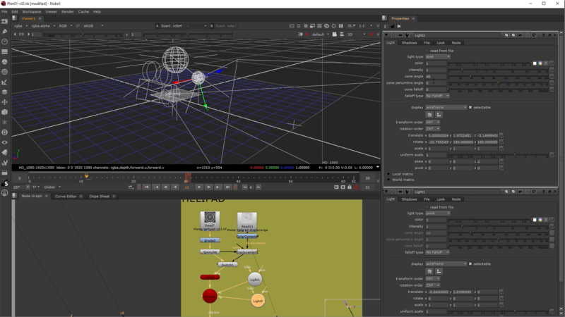 Application d'un shader de displacement sur l'helipad pour donner du volume au sol et lighting du sol (ajout de lights dans l'espace 3D)